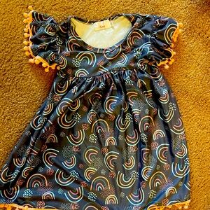 Mila and Rose Girls Dress 3T Rainbow Pattern